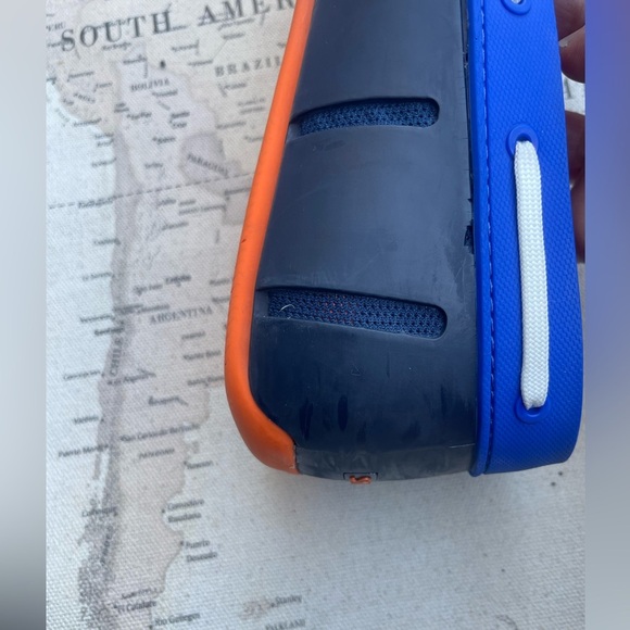 SWIMS Braided Lace Loafer Navy & Orange Slip On Shoes Land to Sea Size 12 - Picture 12 of 15